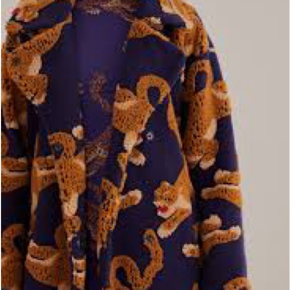 ISO Blue Leopard Farm Rio Coat - Picture 3 of 3